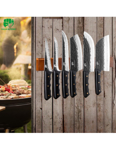 Barra Magnética de Madera 40.64 cm FULLHI Soporte de Cuchillos