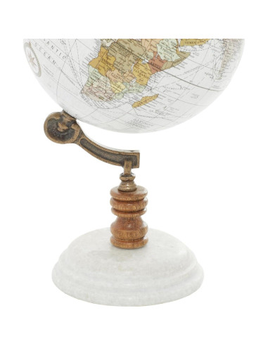 Globo Decorativo de Papel Deco 79 con Base de Madera, Blanco