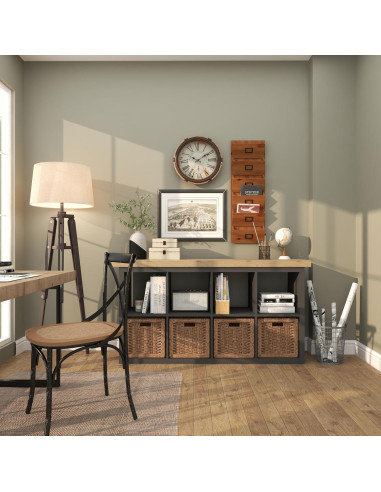 Globo Decorativo de Papel Deco 79 con Base de Madera, Blanco