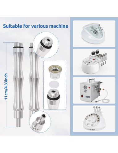 Cabezas de Diamante Bemoauty para Dermabrasión - 9 Consejos + 3 Varitas + 200 Filtros