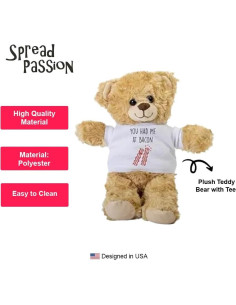 Oso de Peluche con Camiseta SpreadPassion 25.4 cm Regalo Original 2