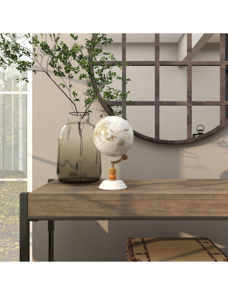 Globo Decorativo de Papel Deco 79 con Base de Madera, Blanco