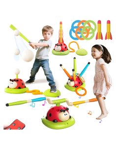 Juego Musical 4 en 1 Engfa - Lanzamiento de Aros y Béisbol