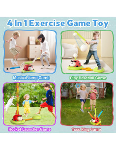 Juego Musical 4 en 1 Engfa - Lanzamiento de Aros y Béisbol 2