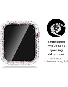 Funda Brillante KADES para Apple Watch 44mm con Protector 2
