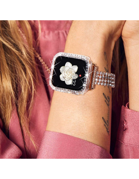 Funda Brillante KADES para Apple Watch 44mm con Protector