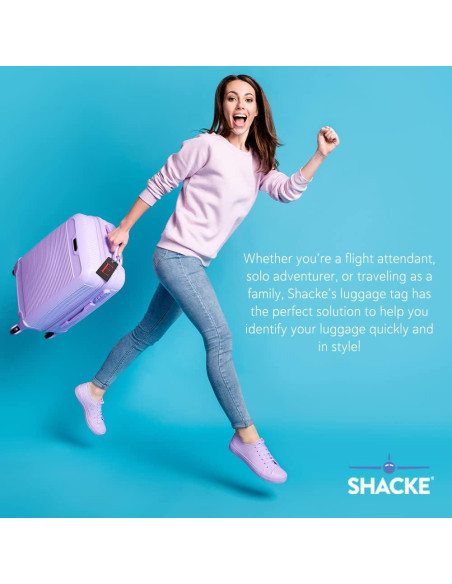 Etiqueta de Equipaje Shacke Personalizable Letra E Negra