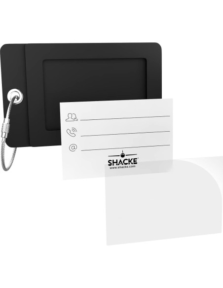 Etiqueta de Equipaje Shacke Personalizable Letra E Negra