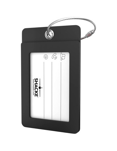 Etiqueta de Equipaje Shacke Personalizable Letra E Negra