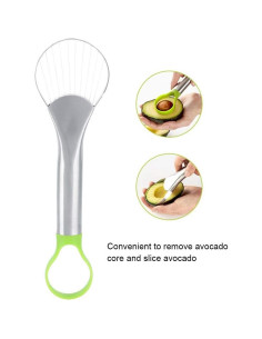 Cortadora de Aguacate 2 en 1 plplaaoo - Acero Inoxidable 2