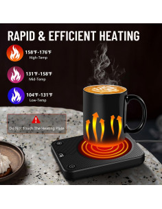 Calentador de Tazas SANGFOR E 20W con 3 Temperaturas y Apagado Automático 2