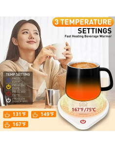 Calentador de Tazas Eléctrico Redomm AI9301BM Blanco 65C 2