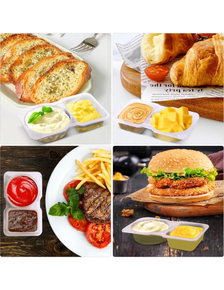 15 Sets Contenedores Reutilizables Doble Compartimento Evmliy