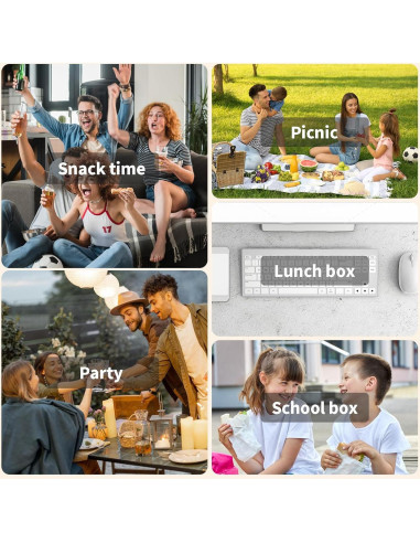 15 Sets Contenedores Reutilizables Doble Compartimento Evmliy