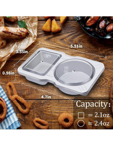 15 Sets Contenedores Reutilizables Doble Compartimento Evmliy