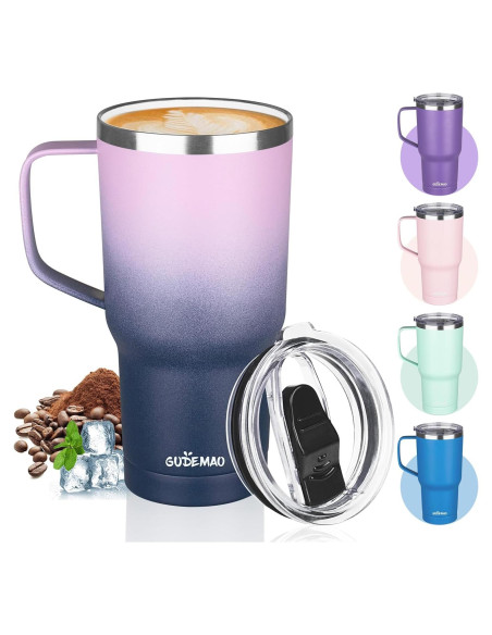 Taza de Café Aislada GUDEMAO 20 oz Cerámica Doble Pared