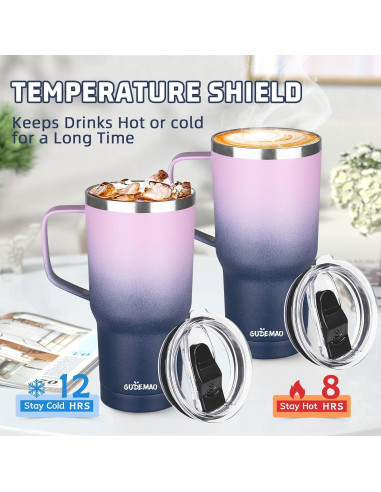 Taza de Café Aislada GUDEMAO 20 oz Cerámica Doble Pared