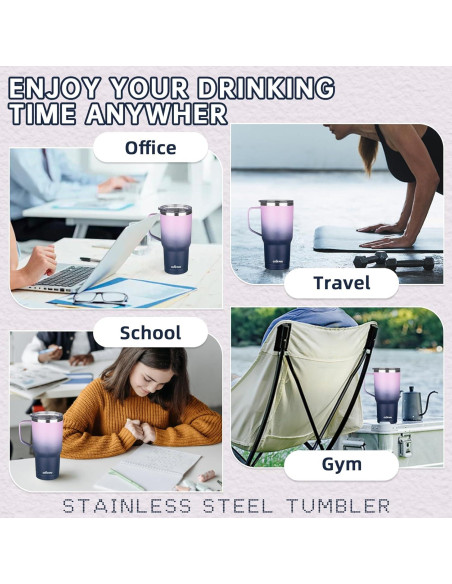 Taza de Café Aislada GUDEMAO 20 oz Cerámica Doble Pared