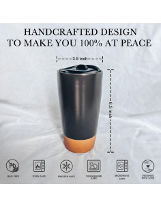 Taza de Viaje Mora Cerámica Doble Pared 414 ml Aislada 2