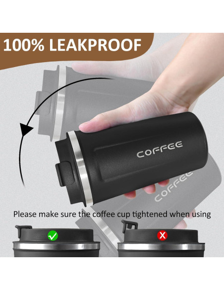 Paquete de 4 Tazas de Café Aisladas 500ml ATZNZIK Multicolor