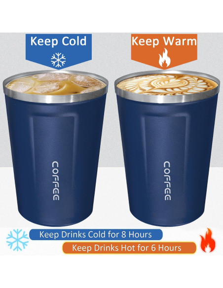 Paquete de 4 Tazas de Café Aisladas 500ml ATZNZIK Multicolor