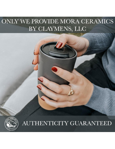 Taza de Viaje Mora Cerámica Doble Pared 414 ml Aislada