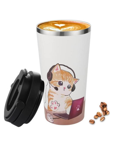 Taza de Café Aislada Funkrin 18oz Doble Pared Antifugas