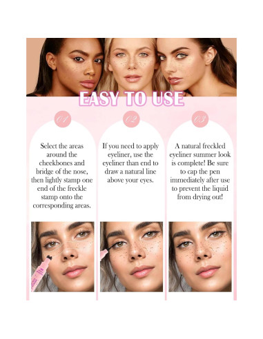 Bolígrafo Delineador de Pecas 2 en 1 Caedelfly - Impermeable