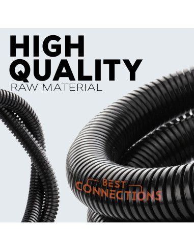 Tubo Convoluto Flex-Guard 3 Piezas 6.1m Negro MEJORES CONEXIONES