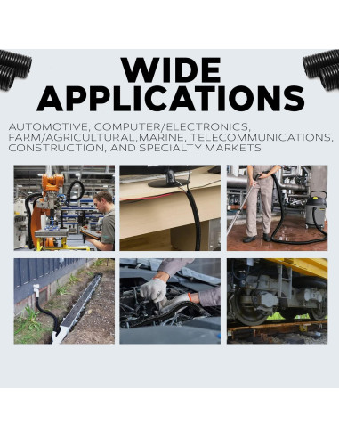 Tubo Convoluto Flex-Guard 3 Piezas 6.1m Negro MEJORES CONEXIONES