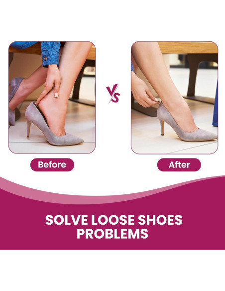 Cojines para Talones Bukihome - 4 Pares Beige Antideslizantes