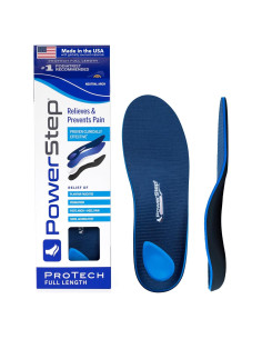 Plantillas Ortopédicas PowerStep ProTech Longitud Completa - Alivio Fascitis Plantar