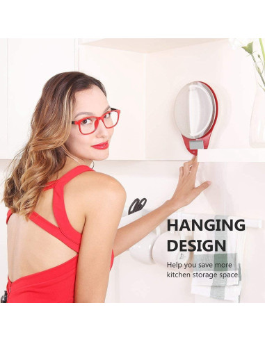 Báscula de Cocina Digital NUTRI FIT Acero Inoxidable 5kg Rojo