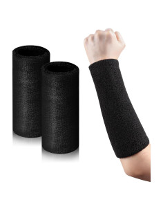 Muñequera de Sudor MSHUNKEJI 23x9 cm Negra Unisex