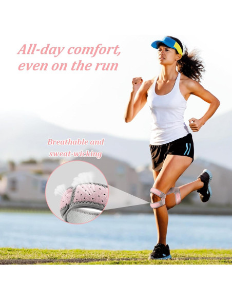 Paquete de 2 correas para rodilla patelar huoflame - Alivio dolor