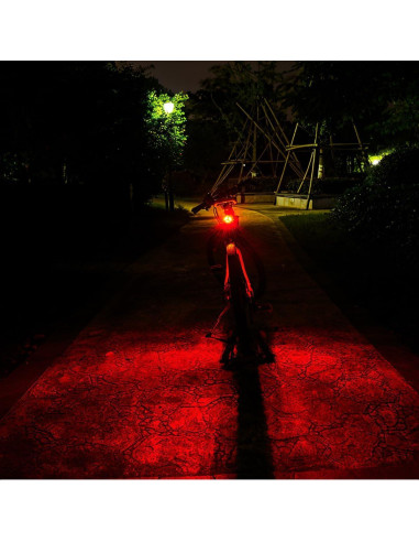 Luz Trasera LED Recargable USB Constefire 2 Piezas Rojo Azul