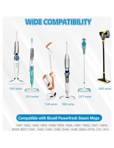 Paquete de 12 almohadillas de mopa Bissell Powerfresh 1940 2