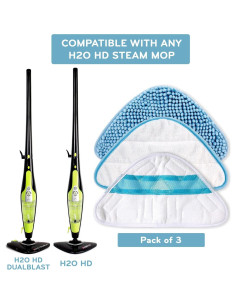 Paquete de 3 Almohadillas de Piso H2O MOP HD Reutilizables 2