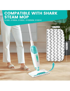 Paquete de 6 almohadillas de microfibra YHOVID para mopas Shark 2