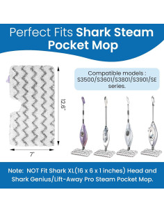 Paños de Reemplazo Microfibra para Mopa Vapor AXEGY S3500 2