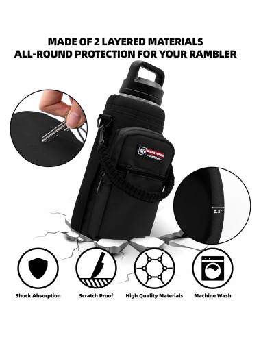 Portabebidas de Agua NATURE PIONEOR 18-26oz con Correa Ajustable