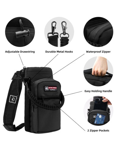 Portabebidas de Agua NATURE PIONEOR 18-26oz con Correa Ajustable