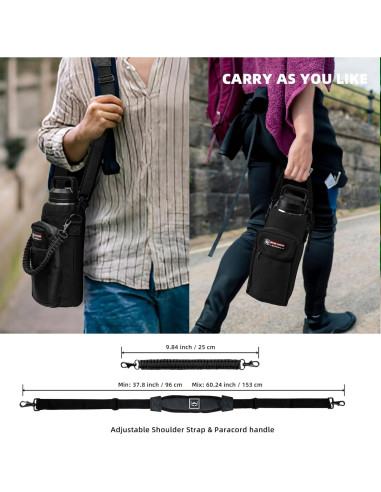 Portabebidas de Agua NATURE PIONEOR 18-26oz con Correa Ajustable