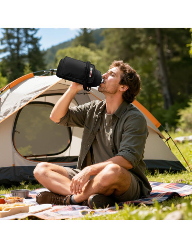 Portabebidas de Agua NATURE PIONEOR 18-26oz con Correa Ajustable