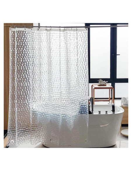 Cortina de Ducha Clara NTBAY EVA 72x72cm Impermeable con Imán