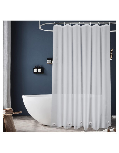 Cortina de Ducha EurCross PEVA 187x183 cm Impermeable