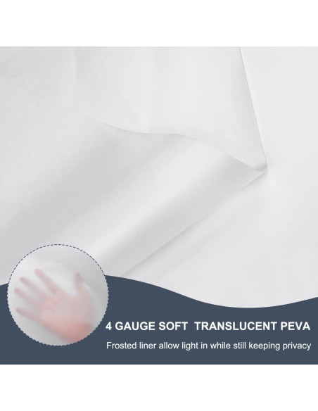 Cortina de Ducha EurCross PEVA 187x183 cm Impermeable