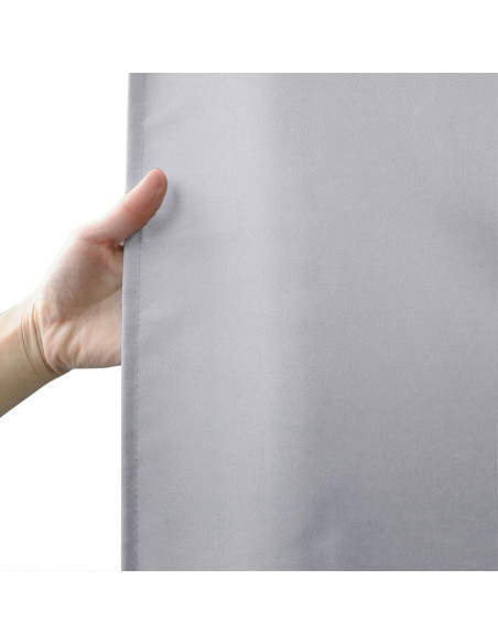 Cortina de Ducha AooHome 72x66 cm Impermeable Gris Claro