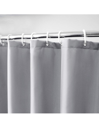 Cortina de Ducha AooHome 72x66 cm Impermeable Gris Claro