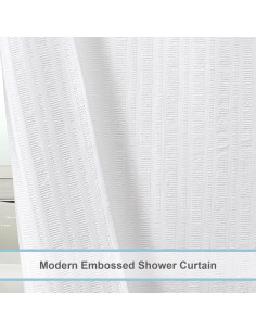 Cortina de Ducha Texturizada Aiyufeng 182x182 cm Blanca 2